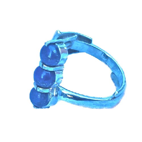 Adjustable Triple Lapis stone Ring